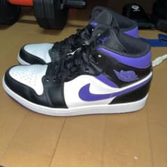 AJ1 MID Black/Court Purple 27.5cmのサムネイル