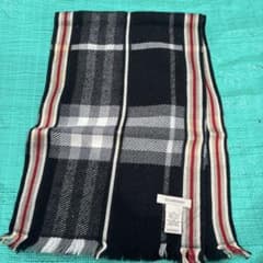 BURBERRY チェック柄 マフラー ブラック×ホワイトのサムネイル