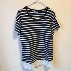 ボーダー 授乳口付 チュニックLのサムネイル