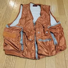 80's〜90's dezert デザート田口成彦 フィッシングベスト　オレンジ 80's〜90's dezert デザート田口成彦 フィッシングベスト オレンジ