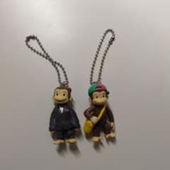 おさるのジョージ ガチャキーホルダー2種セットのサムネイル