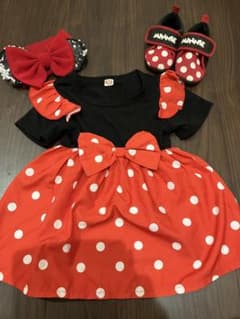 Minnie Mouse dress, shoes, and headband set