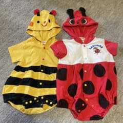 ミツバチとテントウムシロンパースセット