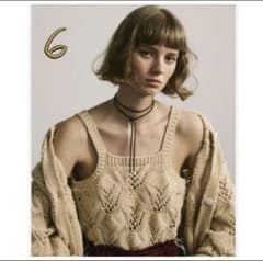 6 ROKU LILY YARN SUKASHI KNIT CAMISOLE - メルカリ