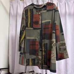 レトロ柄 ノーカラージャケットのサムネイル