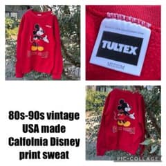 80s90s usa製Calfolnia Disney mickey sweat - メルカリ