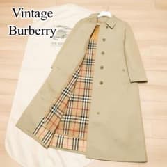 貴重 ビンテージ バーバリー ステンカラーコート ライナー付 BURBERRY 貴重極上 ヴィンテージ BURBERRY バーバリー ステンカラーコート