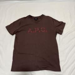 A.P.C. Tシャツ ブラウン 刺繍ロゴ Mサイズのサムネイル