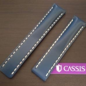 カシス ブライトリングDバックル対応 カーフベルト 20-18mm ダークブルー カシス ブライトリングDバックル対応 カーフベルト 20-18mm ダーク