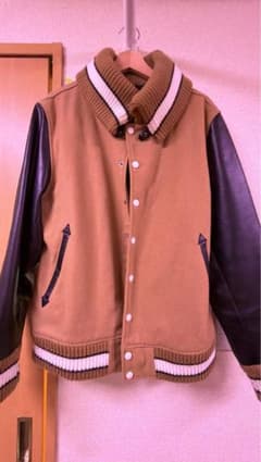 【大幅値下】【美品】スタジャン　ブルゾン ブラック ブラウン　LL メンズ　秋のサムネイル