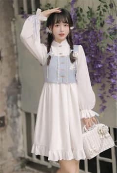 春にぴったり❤️清楚系ロングワンピース✨女性らしさ満点