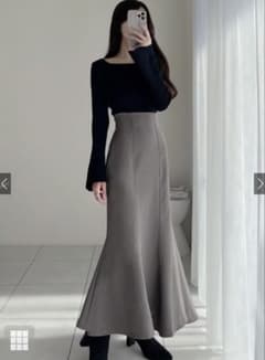 GRL/バックスリットマーメイドスカート[dk988]/グレーSのサムネイル