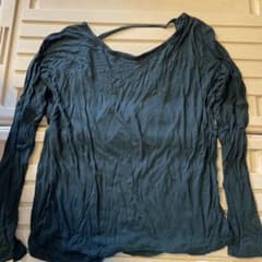 FOREVER 21 ダークグリーン 長袖 Tシャツ Lサイズのサムネイル