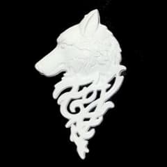 狼　オオカミ　ウルフ　ピンパッジ　バッジ　ブローチ　ピンズ　ラペルピン　白色