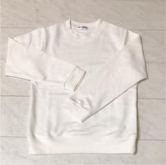 新品未使用 無地の白トレーナー キッズ140cmのサムネイル