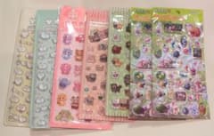 ぷくぷくシール　まとめ売り　ピクミン　忠犬もちしば　たこねこ　サミュエル