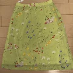 The Scotch House 花柄 膝丈スカート ライトグリーンのサムネイル