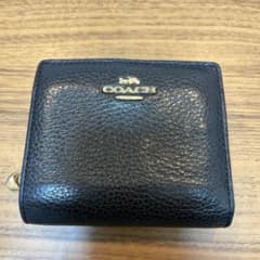 COACH 二つ折り財布 ブラック レザーのサムネイル