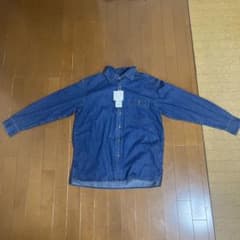 UNIQLO ライトデニムオーバーサイズシャツ M 64 Blueのサムネイル