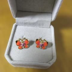 ANNA SUI Butterfly Motif Earrings (Pair)