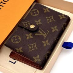 【美品】ルイヴィトン ヴィエノワ モノグラム がま口 財布 ブラウンのサムネイル