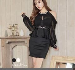 デイジー　ドレス　黒　シフォン　Lのサムネイル