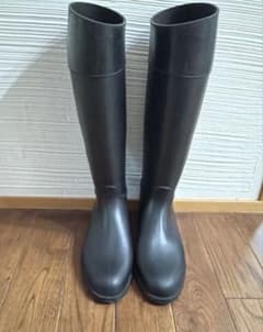 J&M DAVIDSONブラック長靴38 24センチ レインシューズロングブーツ