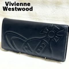 Vivienne Westwood オーブ 型押し 長財布 ブラック レザー - メルカリ