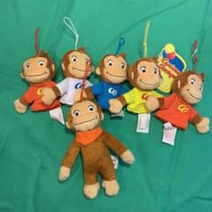 【美品】おさるのジョージ　指人形5点＋人形1点のサムネイル