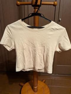 GU ベージュ系 クルーネック 半袖カットソー S