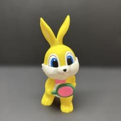 エスエス製薬 ピョンちゃんソフビ人形 黄色 テニスラケット持ち