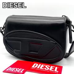 極美品】ディーゼル 1DR CAMERA BAG ショルダーバッグ レザー 黒 