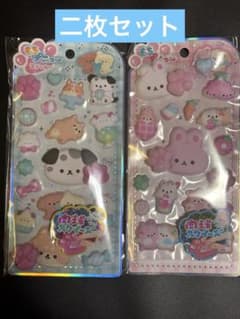 【2セット】ぷにぷにシール　もちぷにシール　肉急シール　イヌ、うさぎのサムネイル
