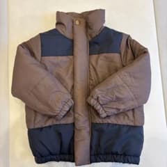 ペアマノン キッズ 中綿ジャケット ブラウン×ネイビー 【90cm】のサムネイル
