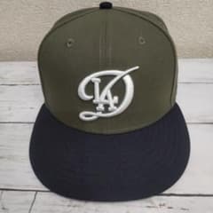 ニューエラ 9FIFTY LAロゴ刺繍 ベースボールキャップ オリーブ/ネイビー