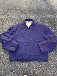 50s レーヨン ギャバジン ジャケット ペニーズ ナス紺 - メルカリ
