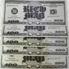 richiman 100ドル札風アイテム 5枚セットのサムネイル