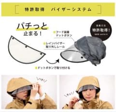 新品　カジメイク　レインウェア バイザー １枚のサムネイル