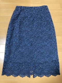ノーリーズソフィー NOLLEY’S Sophi  ネイビー 花柄レーススカートのサムネイル