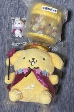 R*)様 ポムポムプリン　一番くじ　ぬいぐるみ　筒形ポーチのサムネイル