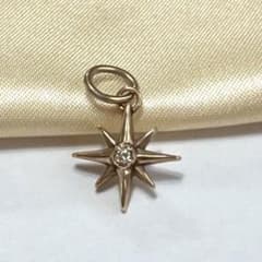 Nojess チャーム　スター　オクタグラム　一粒ダイヤ　美品　アガット Nojess チャーム スター オクタグラム 一粒ダイヤ 美品 アガット