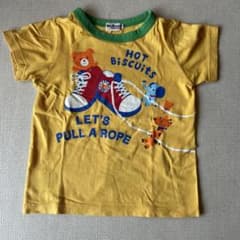 ホットビスケッツ ミキハウス 半袖Tシャツ 110黄色 くまのサムネイル