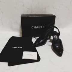 ❤ シャネル ココマーク リボン ココマーク パンプス 36 1/2 箱付き