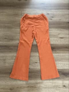 キッズ リブパンツ オレンジのサムネイル