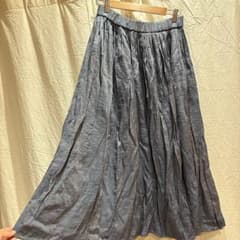 JEANASIS ラメフレアスカート ダークグレーのサムネイル