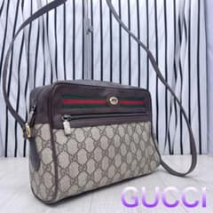 格安】GUCCI×オールドグッチ斜めがけPVCシェリーラインショルダー