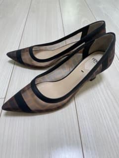 FENDI パンプス ズッカ柄 メッシュ