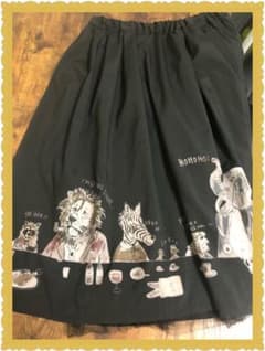 膝丈 動物たちが可愛いリバーシブルスカート♡のサムネイル