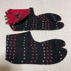いやしまる様専用　柄足袋(ハンドメイド)+がまぐちのサムネイル