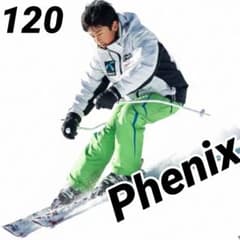 Phenix アルペンモデルスキーウェア 上下 120 男の子 ワッペン グレー